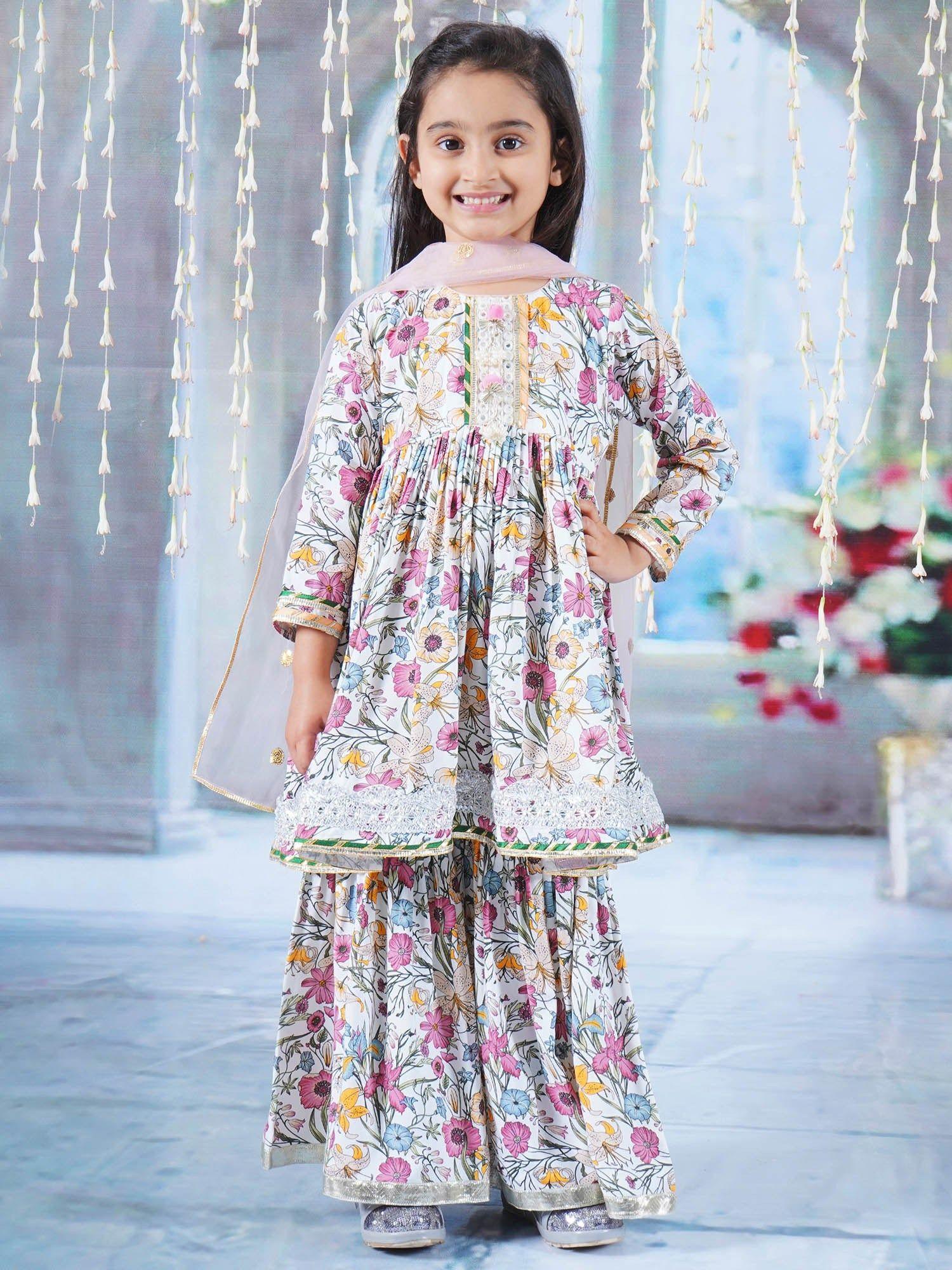 girls-kurta-sharara-and-dupatta-with-floral-lace-off-white-(set-of-3)