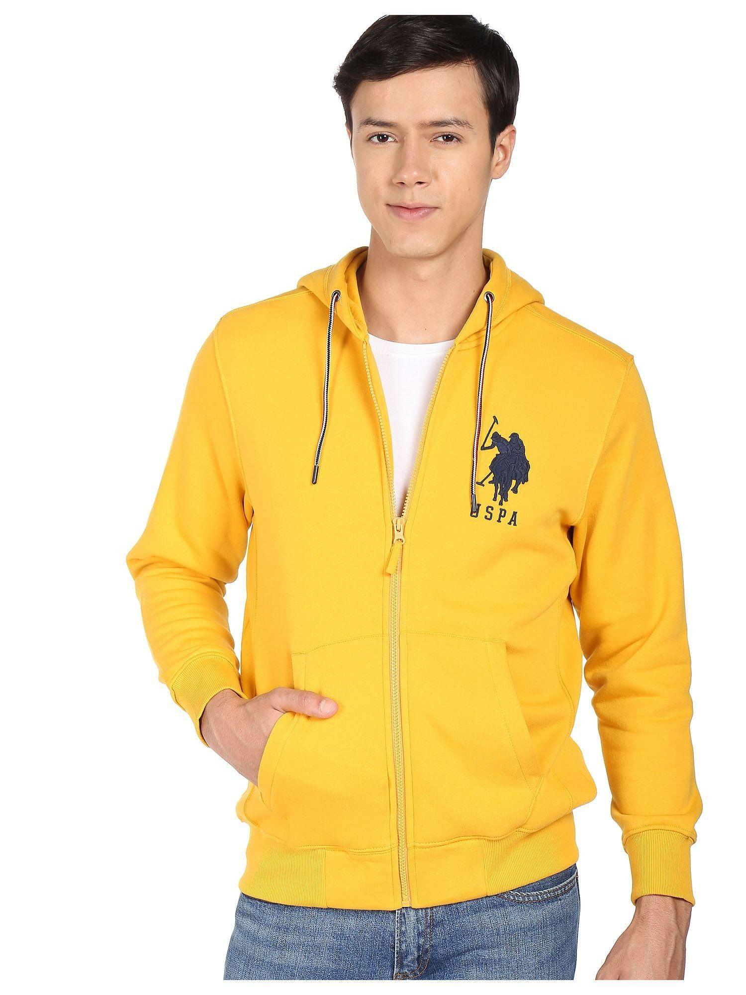 men-yellow-solid-hooded-sweatshirt