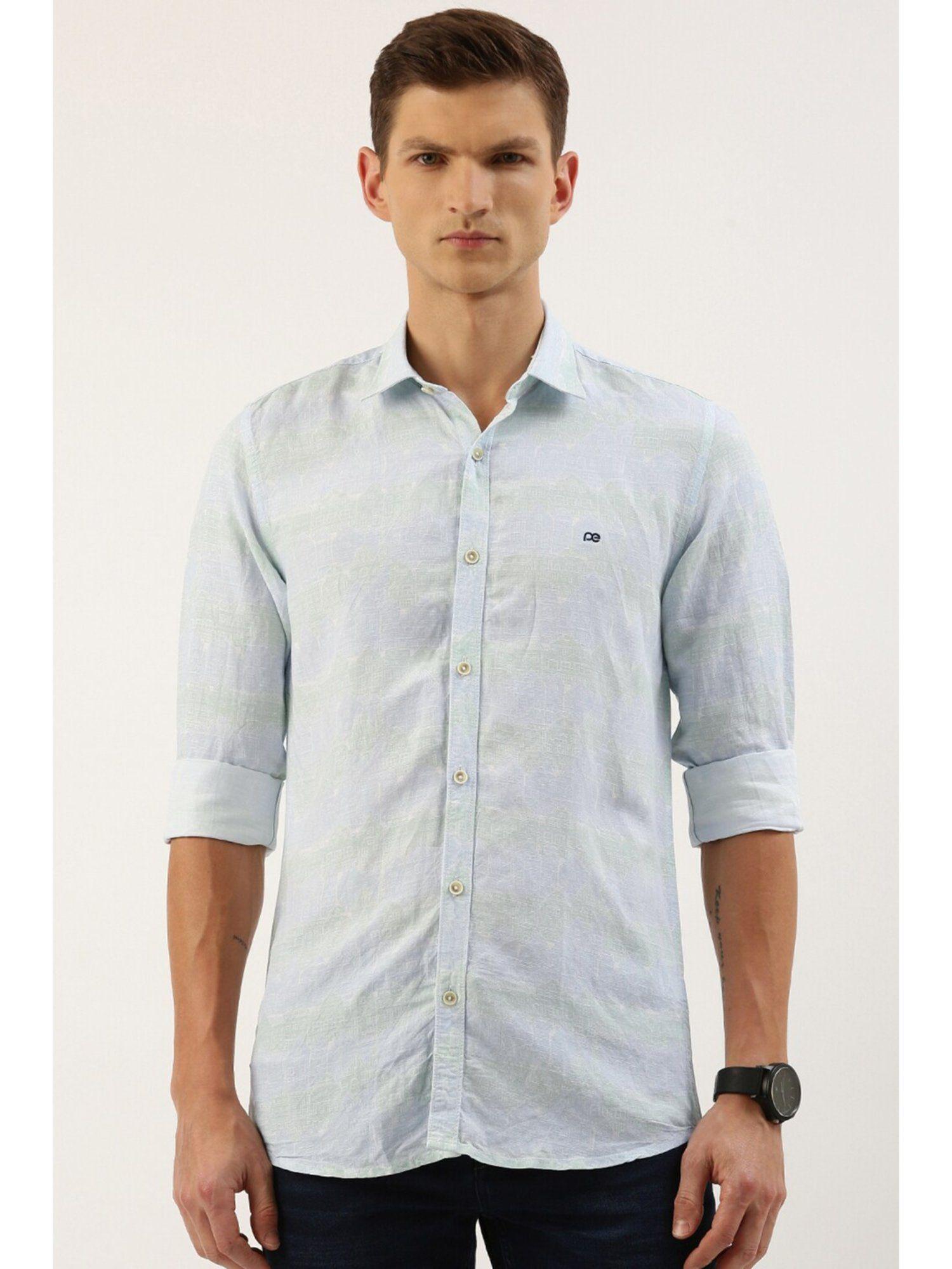 men-blue-slim-fit-casual-shirt