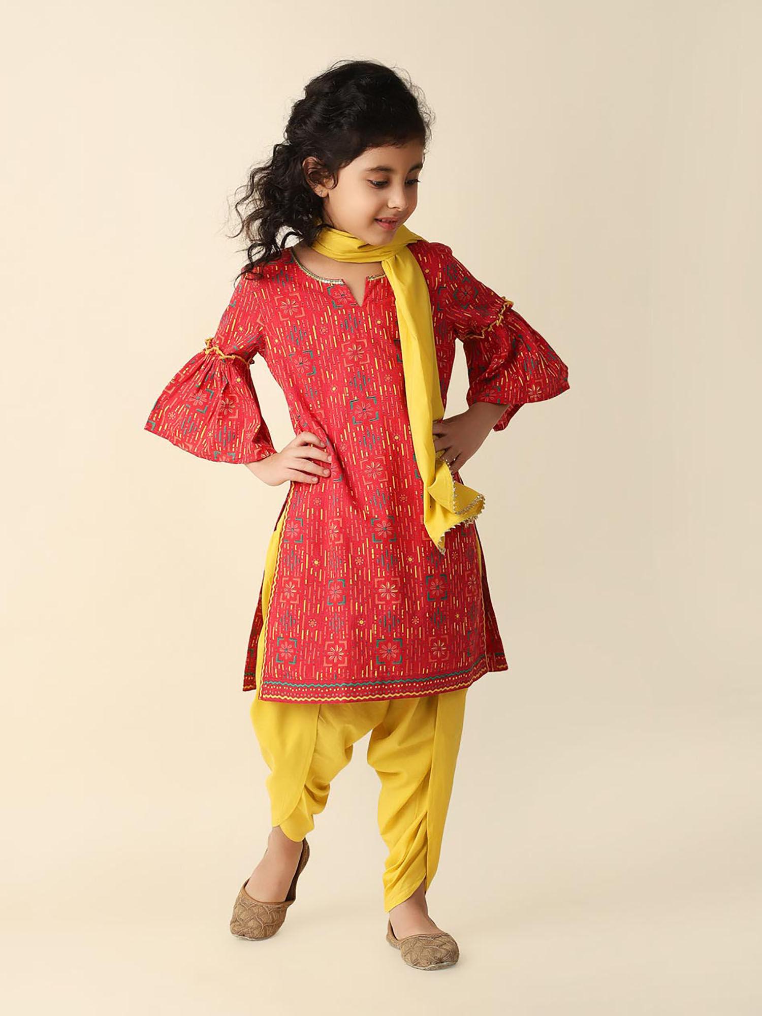 red-cotton-printed-salwar-(set-of-3)