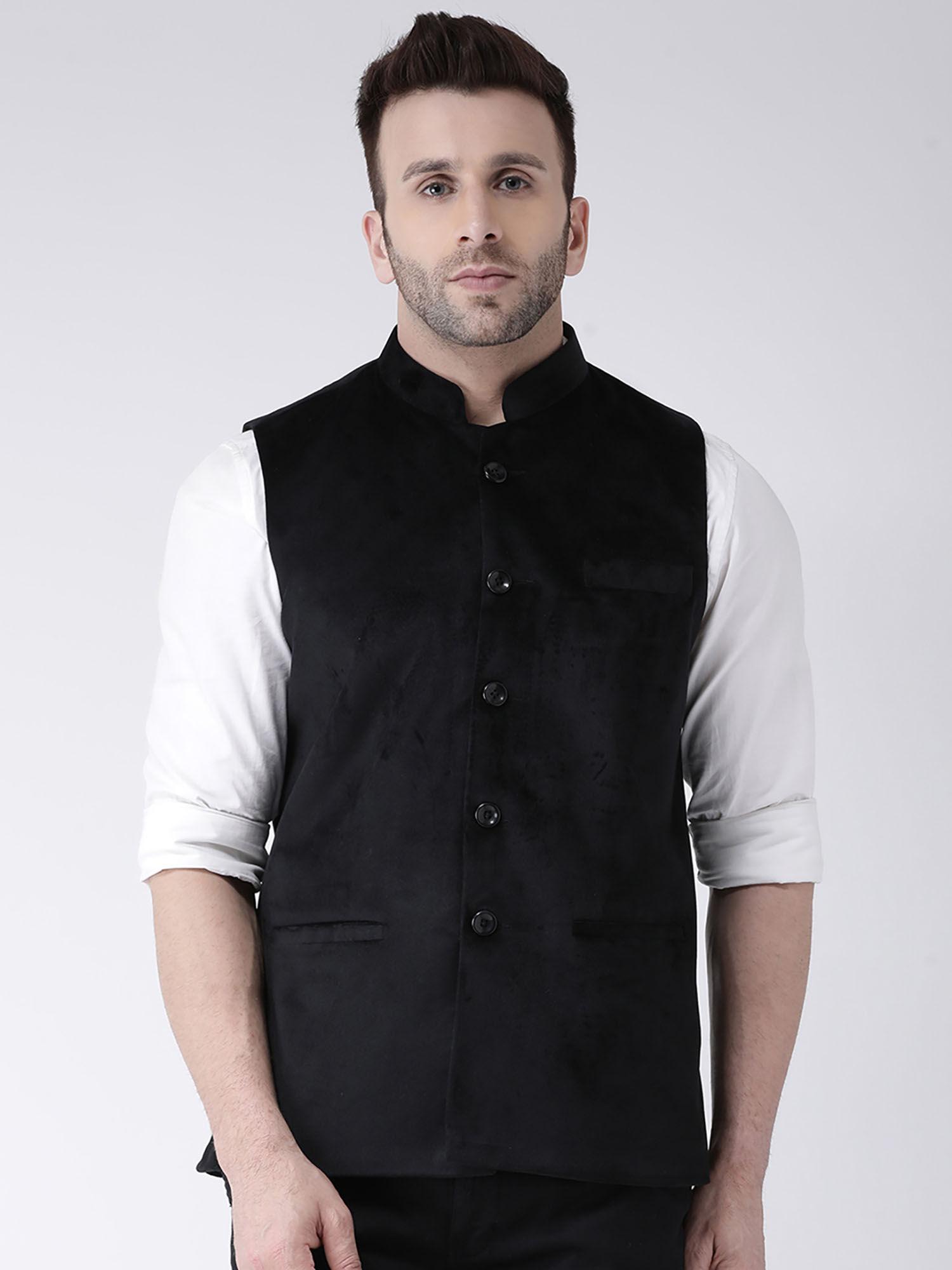 black-solid-nehru-jacket