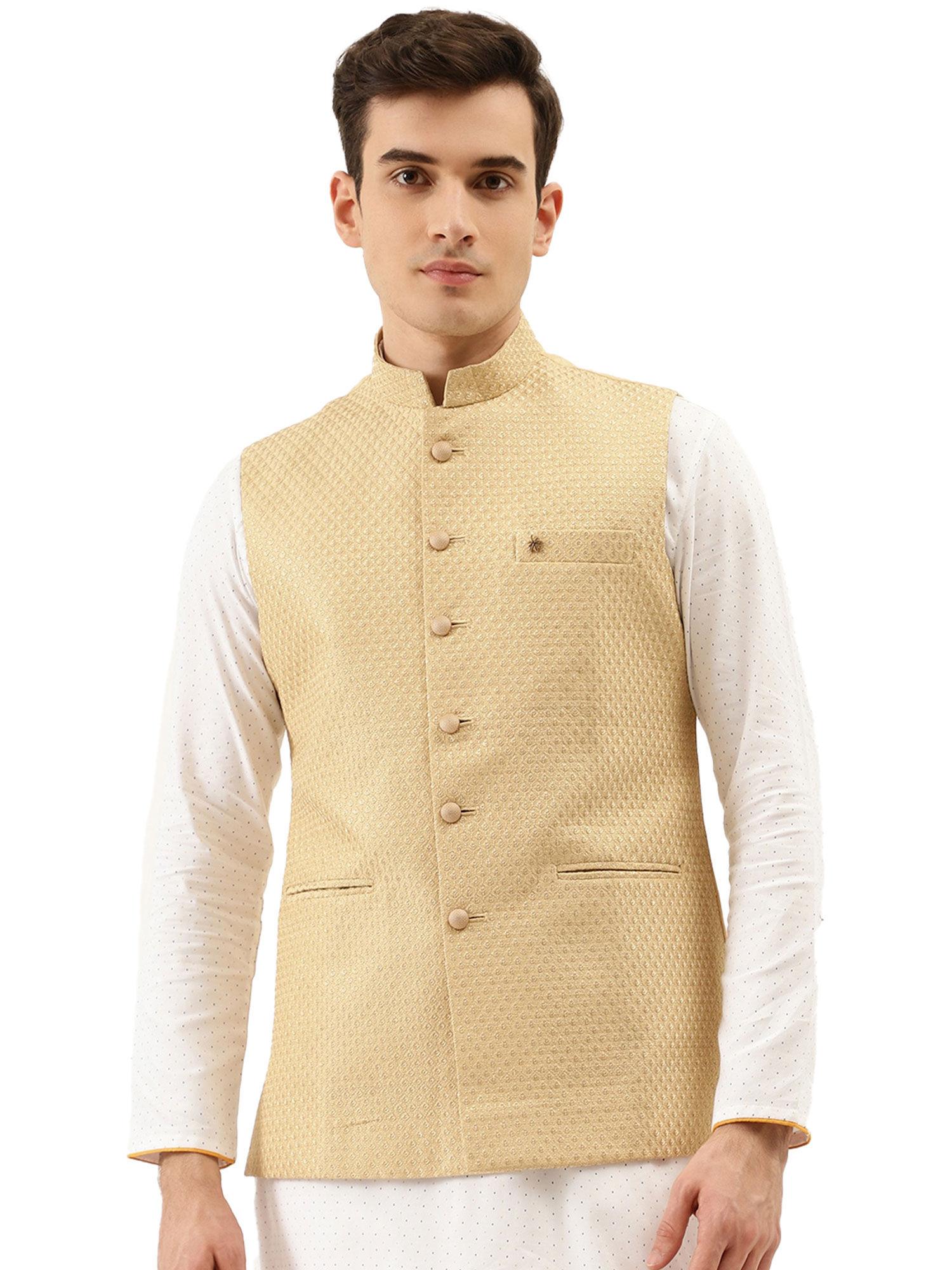 fawn-silk-blend-nehru-jacket