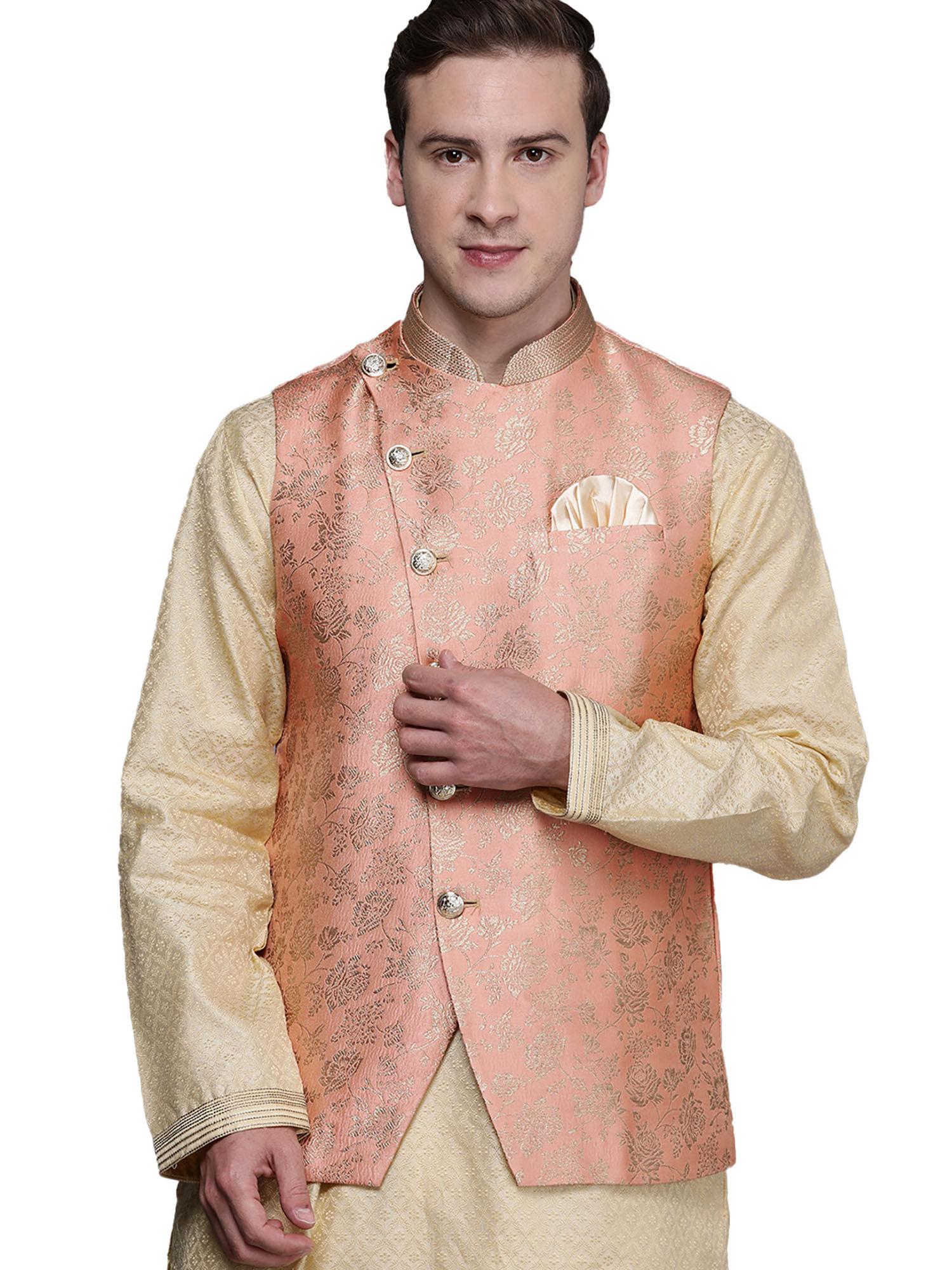 gajaree-silk-nehru-jacket-for-men
