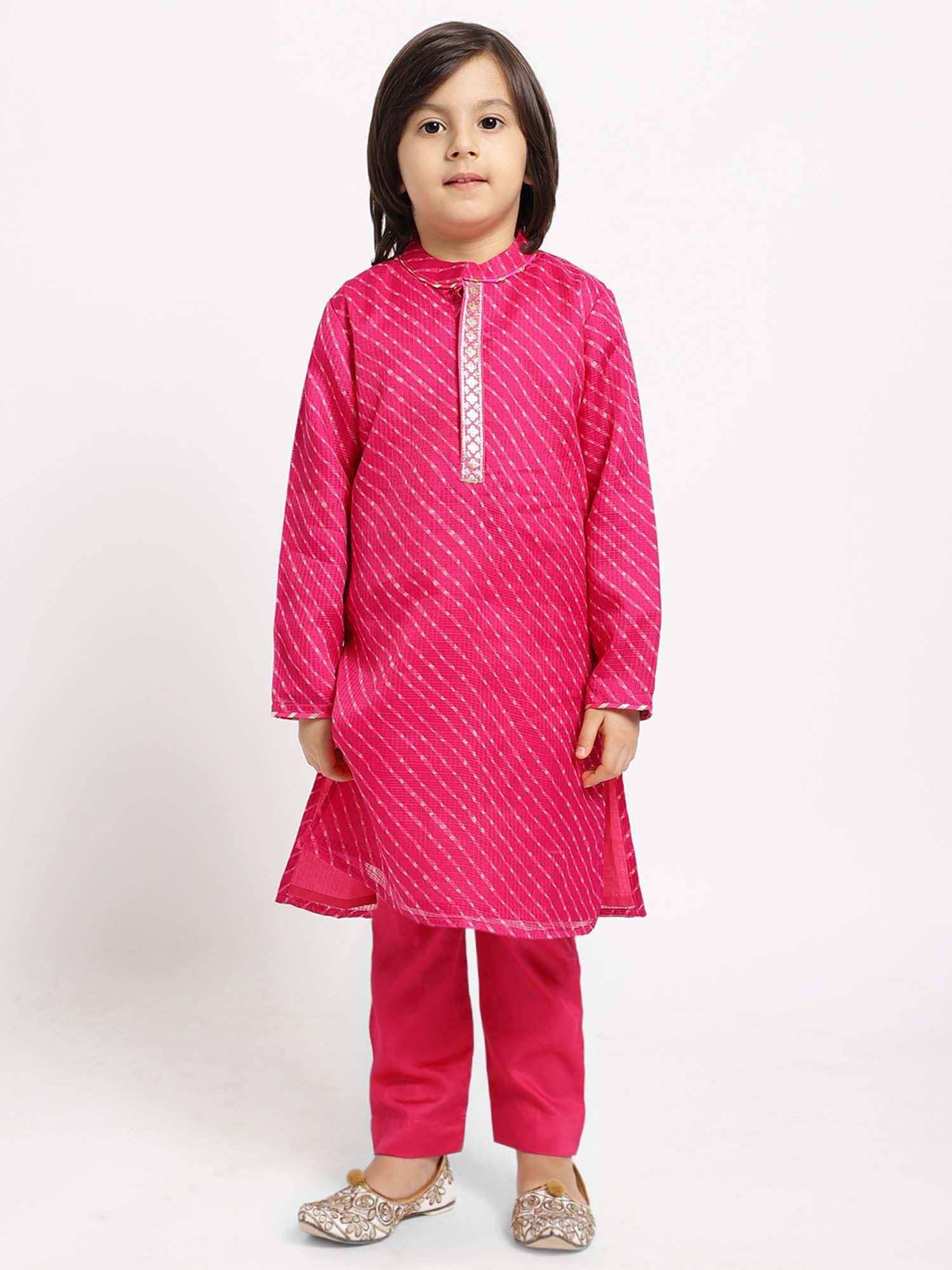 pink-printed-full-sleeve-kurta-pajama-(set-of-2)