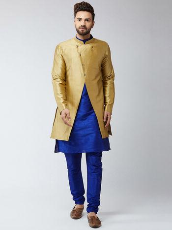 men-silk-blend-royal-blue-kurta-with-churidaar-pyjama-&-sherwani-jacket-(set-of-3)