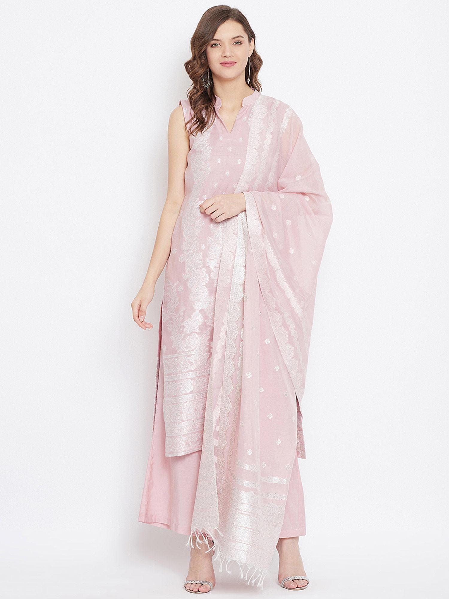 cotton-silk-woven-design-women-unstitched-dress-material-with-dupatta-(set-of-3)