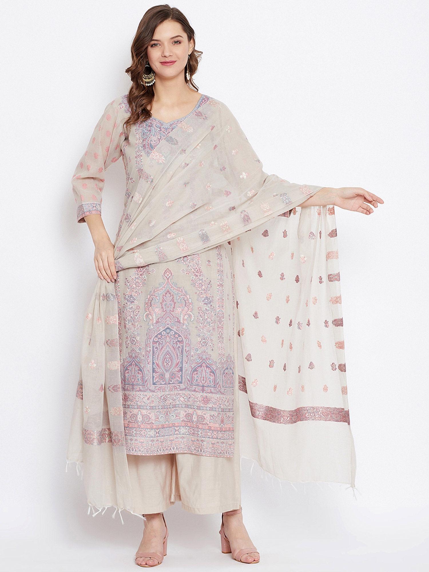 organic-cotton-woven-design-women-unstitched-dress-material-with-dupatta-(set-of-3)