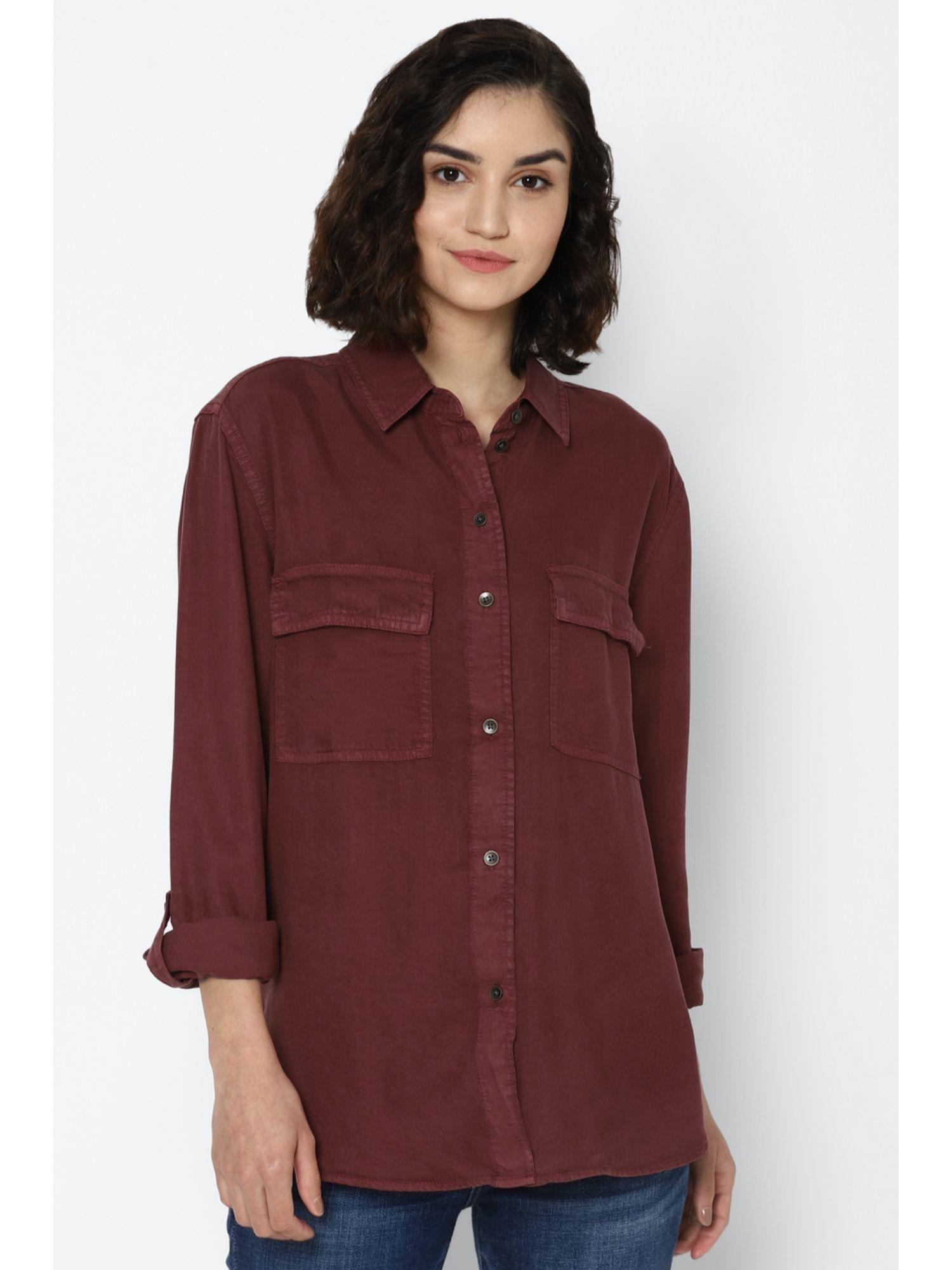 maroon-solid-shirt