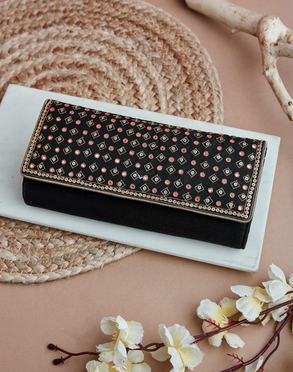 black-fabric-sequence-embroidered-clutch