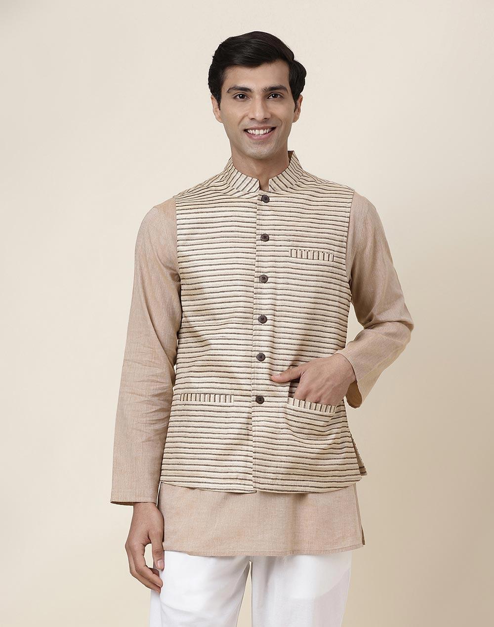 natural-silk-woven-nehru-jacket