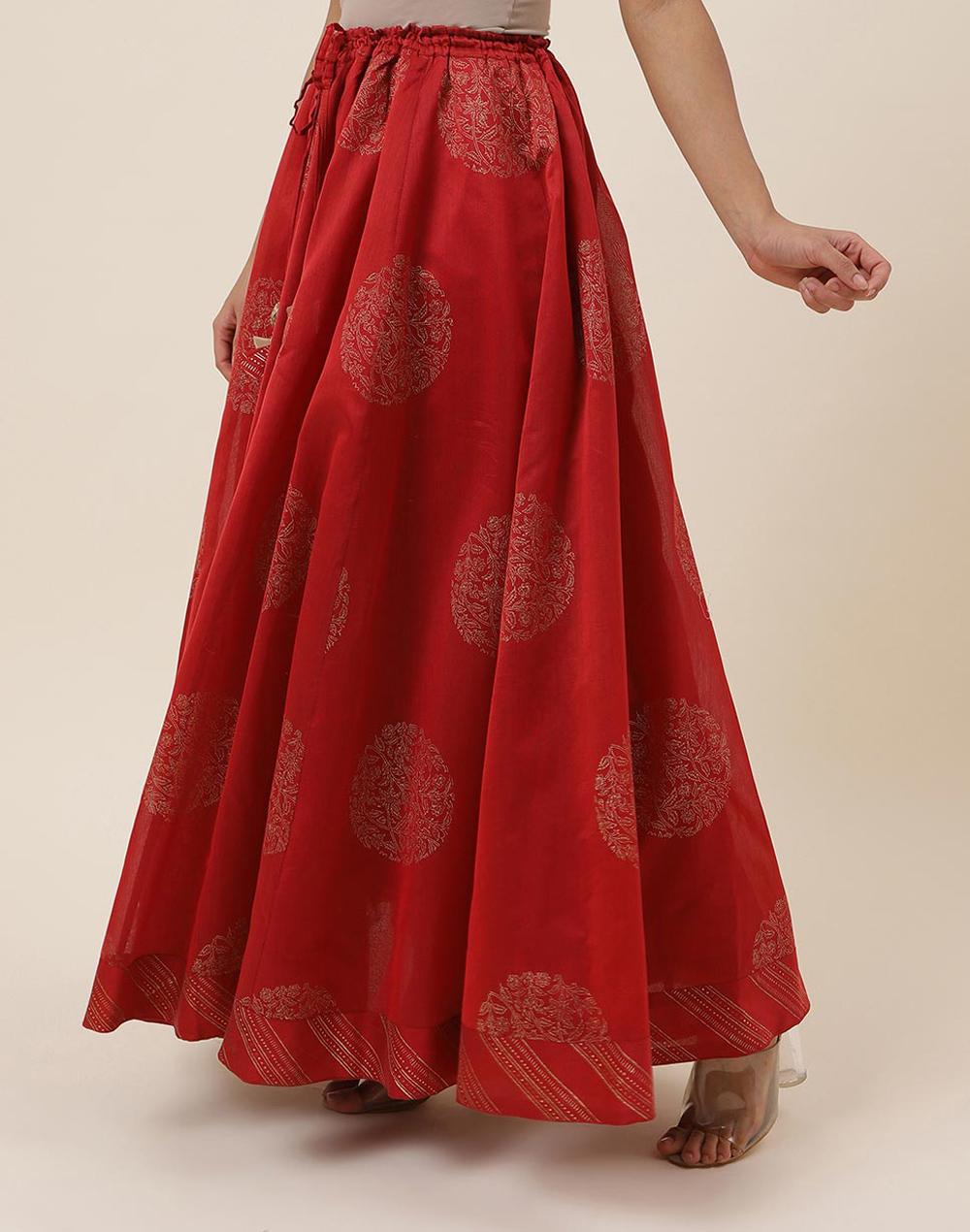 red-cotton-silk-hand-block-printed-ghera-skirt