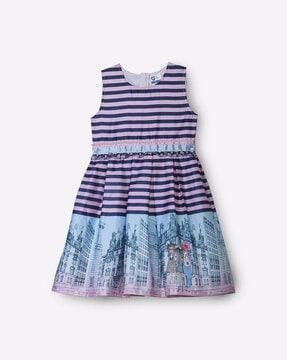 striped-fir-&-flare-sleeveless-dress