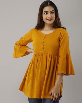 flared-slim-fit-top-with-bell-sleeves