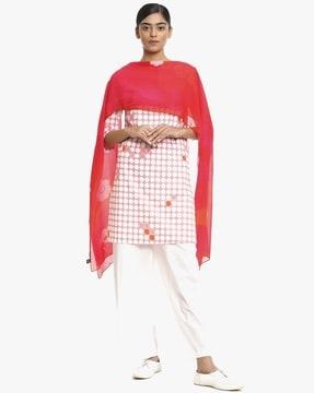 furano-collection-polka-dot-print-straight-tunic