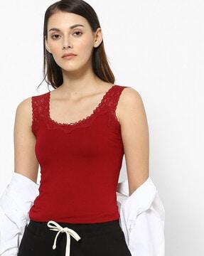 textured-camisole-with-lace-panels