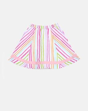 striped-flared-skirt