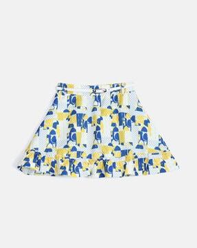 abstract-print-skirt-with-belt