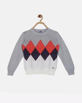 geometric-print-sweater