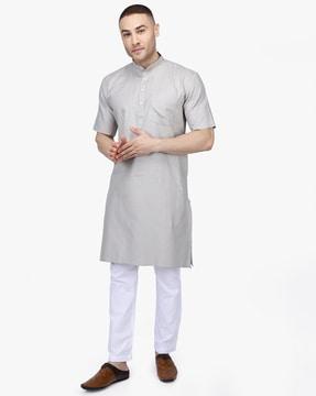 short-sleeves-long-kurta-with-patch-pocket