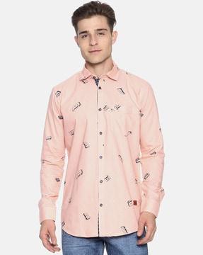 graphic-print-shirt-with-patch-pocket