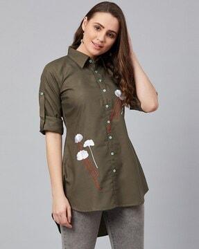 embroidered-tunic-with-shirt-collar