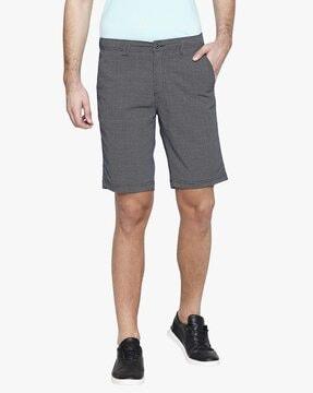 slim-fit-flat-front-shorts-with-insert-pockets