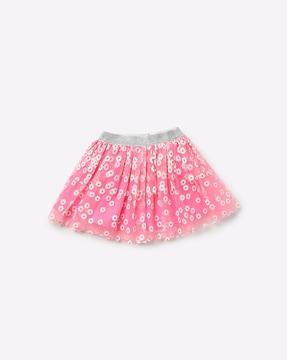 floral-print-tulle-skirt