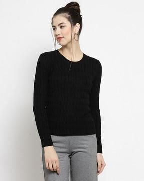 knitted-crew-neck-pullover