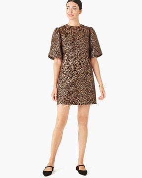 leopard-print-shift-dress