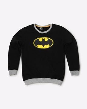 batman-print-round-neck-sweatshirt