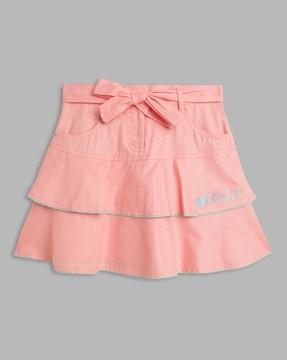 solid-flared-skirt