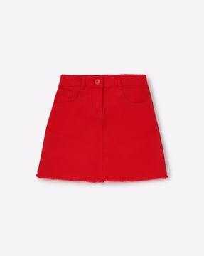 a-line-skirt-with-frayed-hem