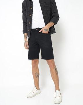 denim-shorts-with-button-closure