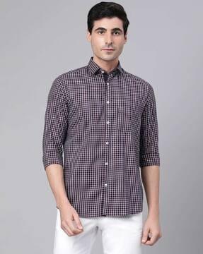 checked-slim-fit-shirt-with-patch-pocket