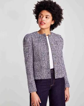 tweed-grindled-button-down-jacket-with-puff-sleeves
