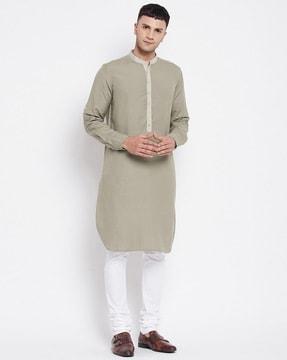solid-long-kurta-with-full-length-sleeves