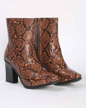 reptilian-pattern-chunky-heeled-mid-calf-boots