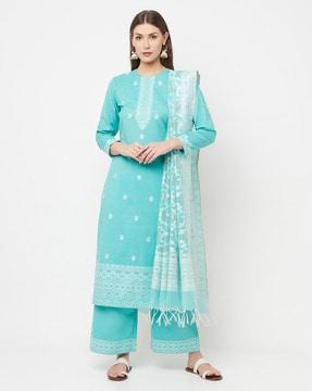3-piece-woven-unstitched-dress-material-with-dupatta