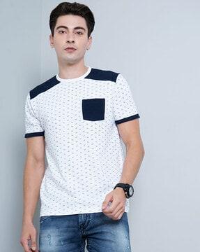 printed-slim-fit-crew-neck-t-shirt-with-patch-pocket