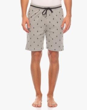 leaf-print-knit-shorts-with-insert-pockets