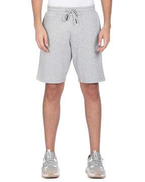 heathered-knit-shorts-with-insert-pockets