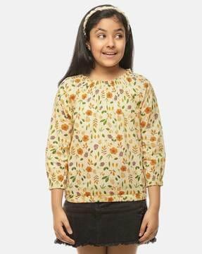 floral-print-round-neck-top