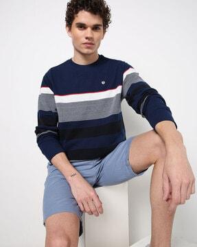 striped-slim-fit-crew-neck-sweatshirt