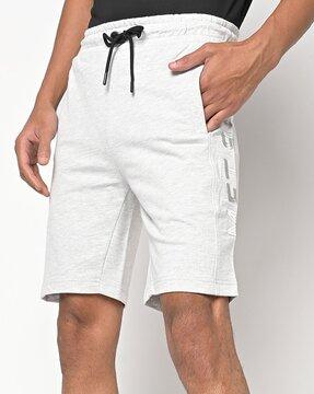 brand-print-slim-fit-shorts-with-insert-pockets