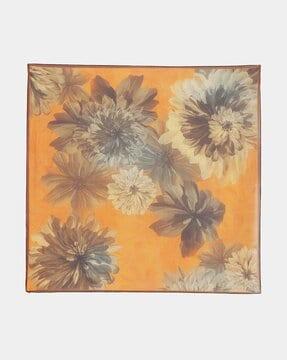 floral-print-silk-scarf