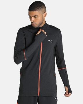slim-fit-zip-front-sweatshirt-with-brand-print