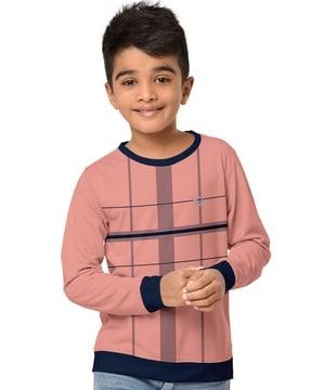 striped-round-neck-sweatshirt