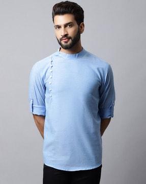 short-kurta-with-roll-up-sleeves