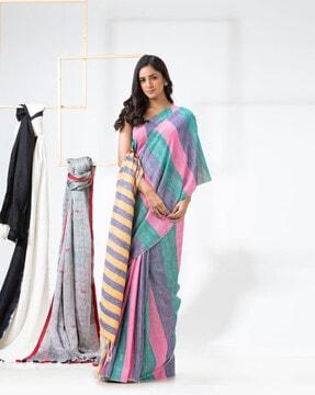 striped-cotton-saree-with-blouse-piece