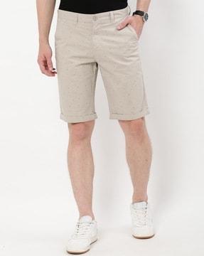 micro-print-denim-shorts-with-slip-pockets